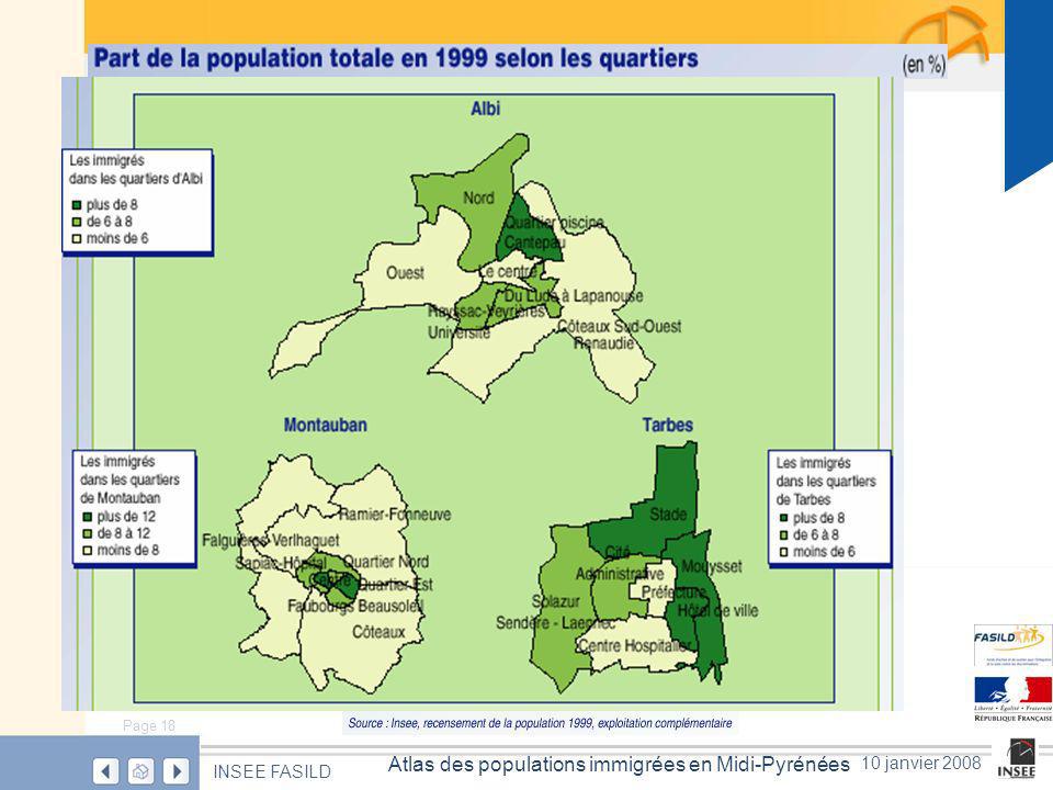 Page 18 Atlas des populations immigrées en Midi-Pyrénées INSEE FASILD 10 janvier 2008