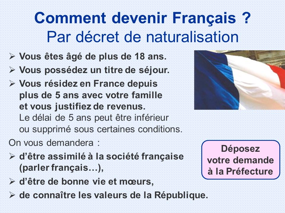 comment devenir francais par naturalisation