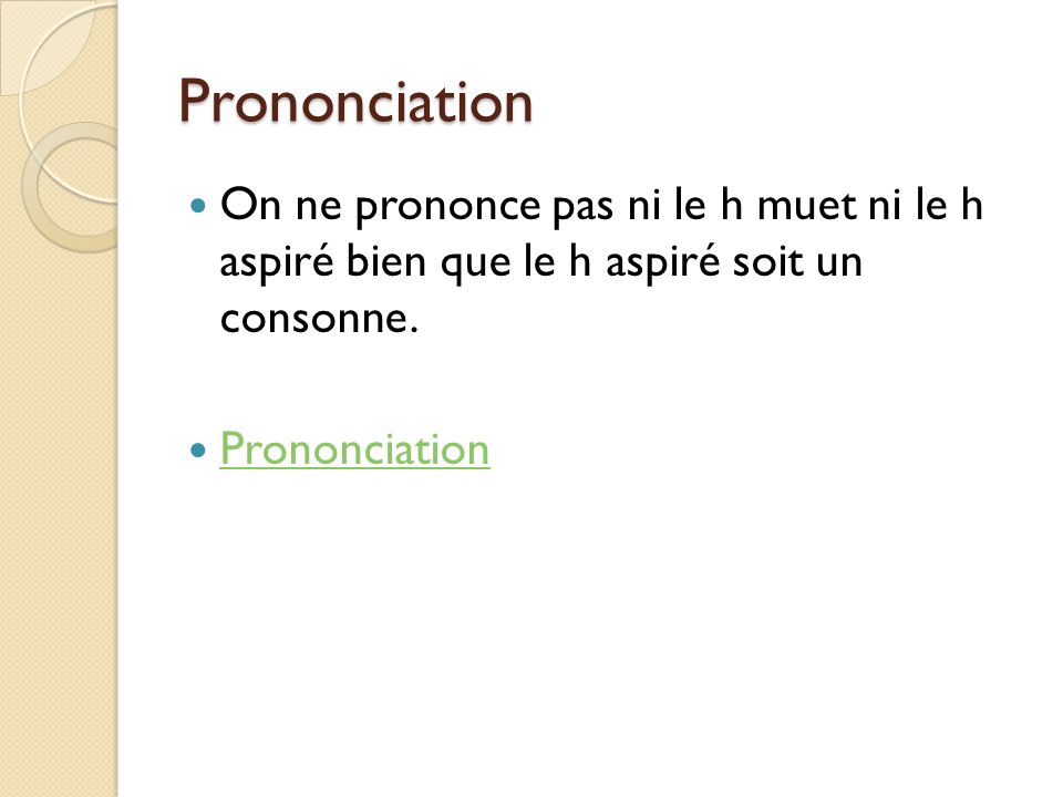 comment savoir si le h est muet ou aspire