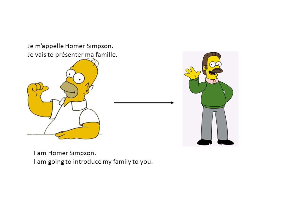 Je mappelle Homer Simpson. Je vais te présenter ma famille.