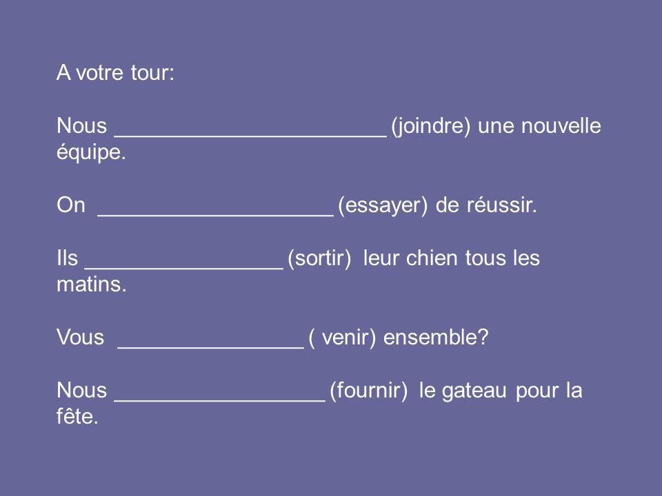 Conjugation Of Essayer