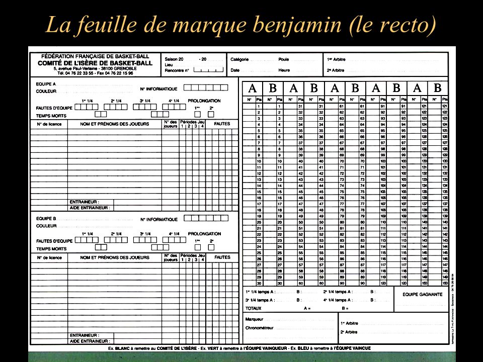 feuille de rencontre