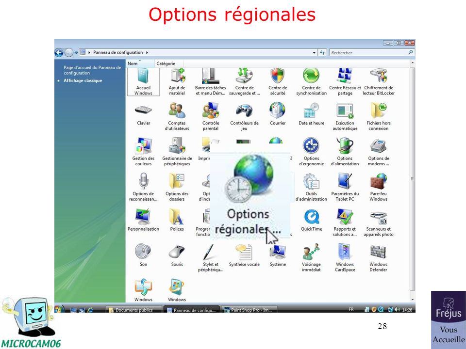 28 Options régionales