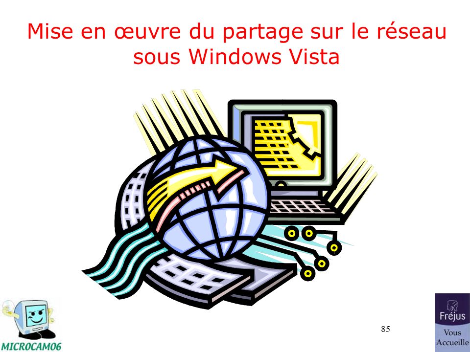 85 Mise en œuvre du partage sur le réseau sous Windows Vista
