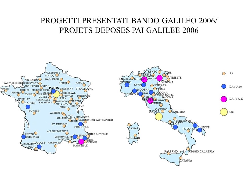 PROGETTI PRESENTATI BANDO GALILEO 2006/ PROJETS DEPOSES PAI GALILEE 2006