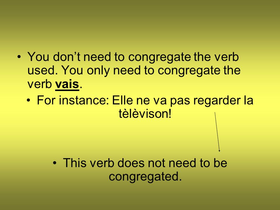 You dont need to congregate the verb used. You only need to congregate the verb vais.