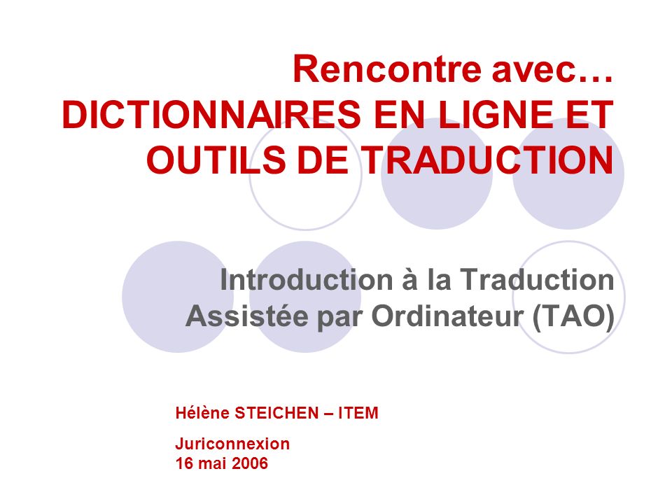 la rencontre traduction