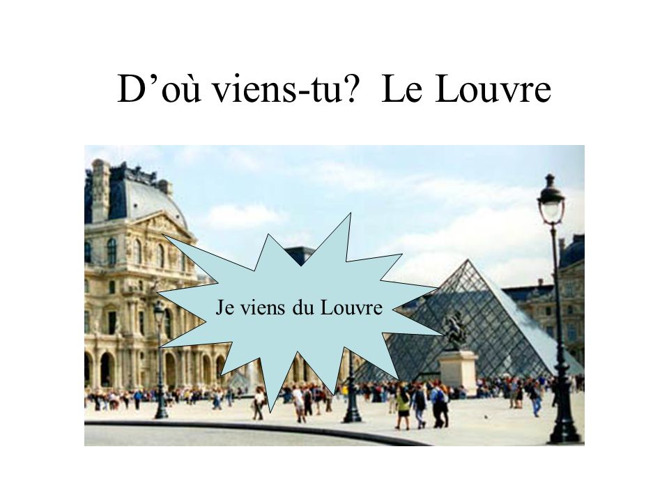 Doù viens-tu Le Louvre Je viens du Louvre