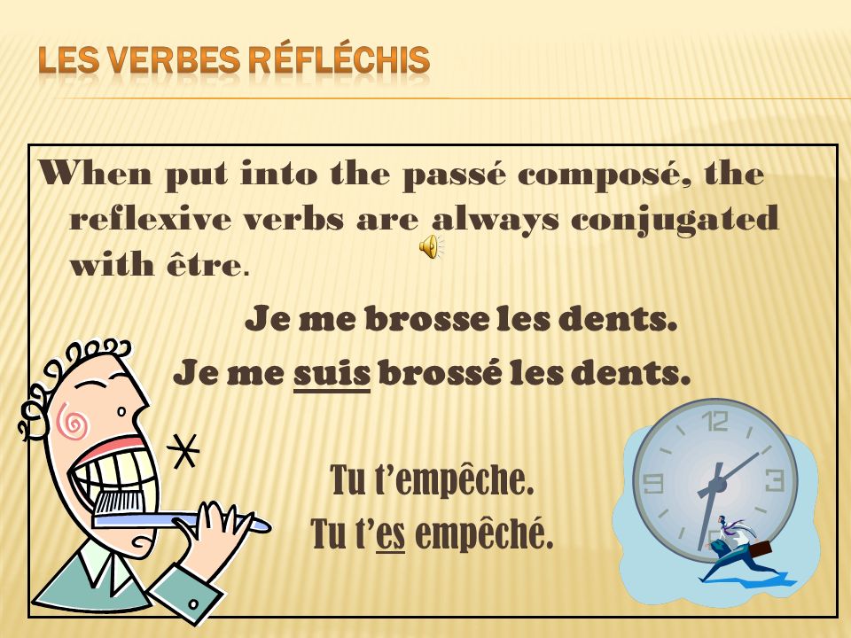 When put into the passé composé, the reflexive verbs are always conjugated with être.