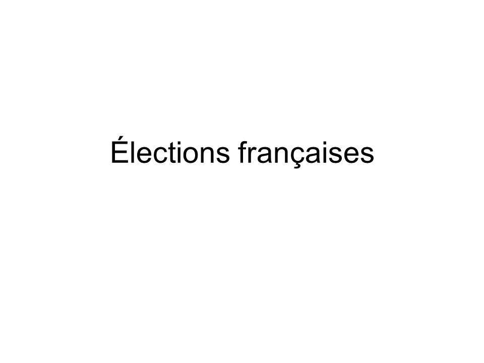 Élections françaises