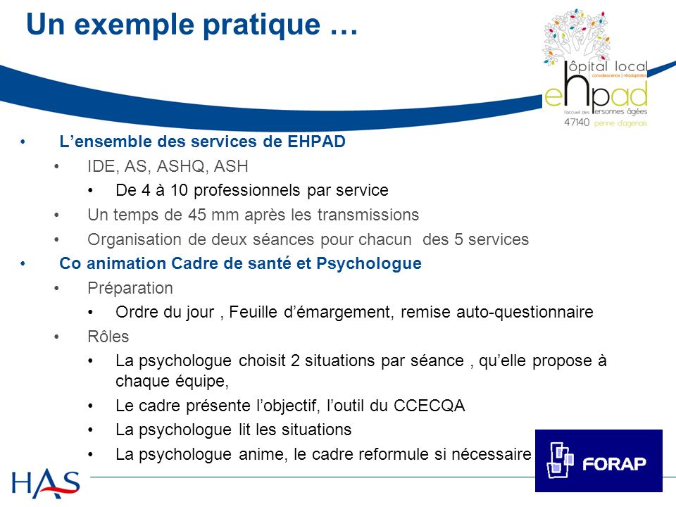 Les transmissions en ehpad