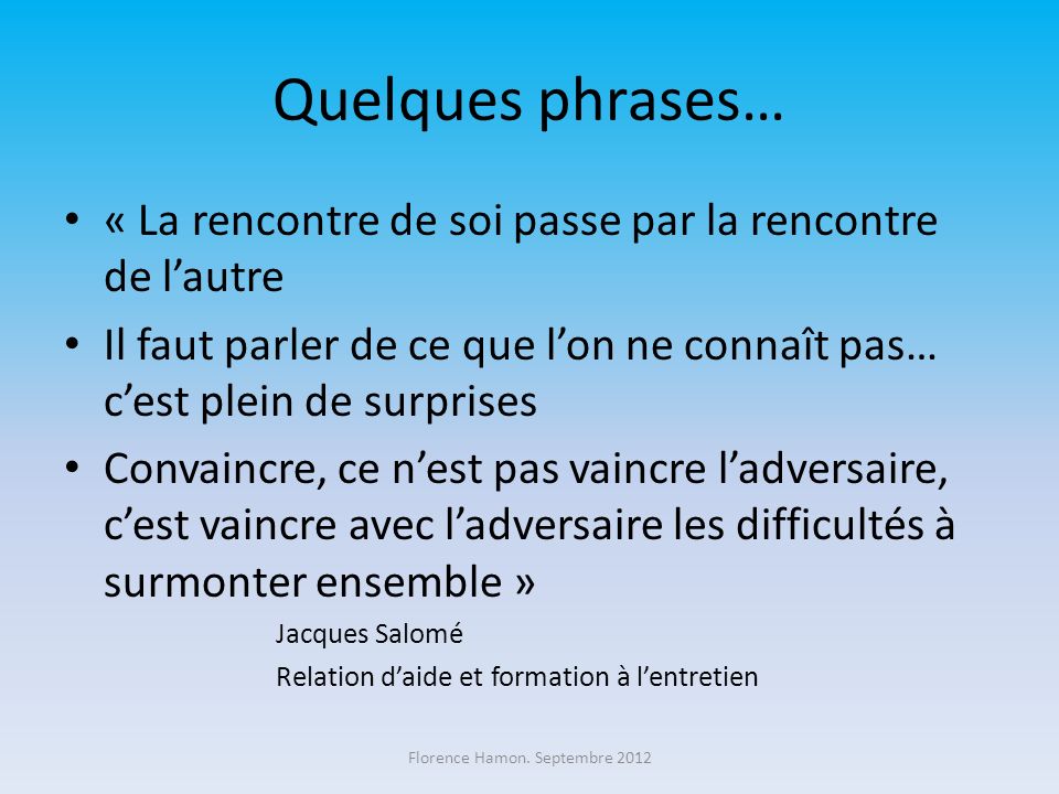 phrase sur la rencontre