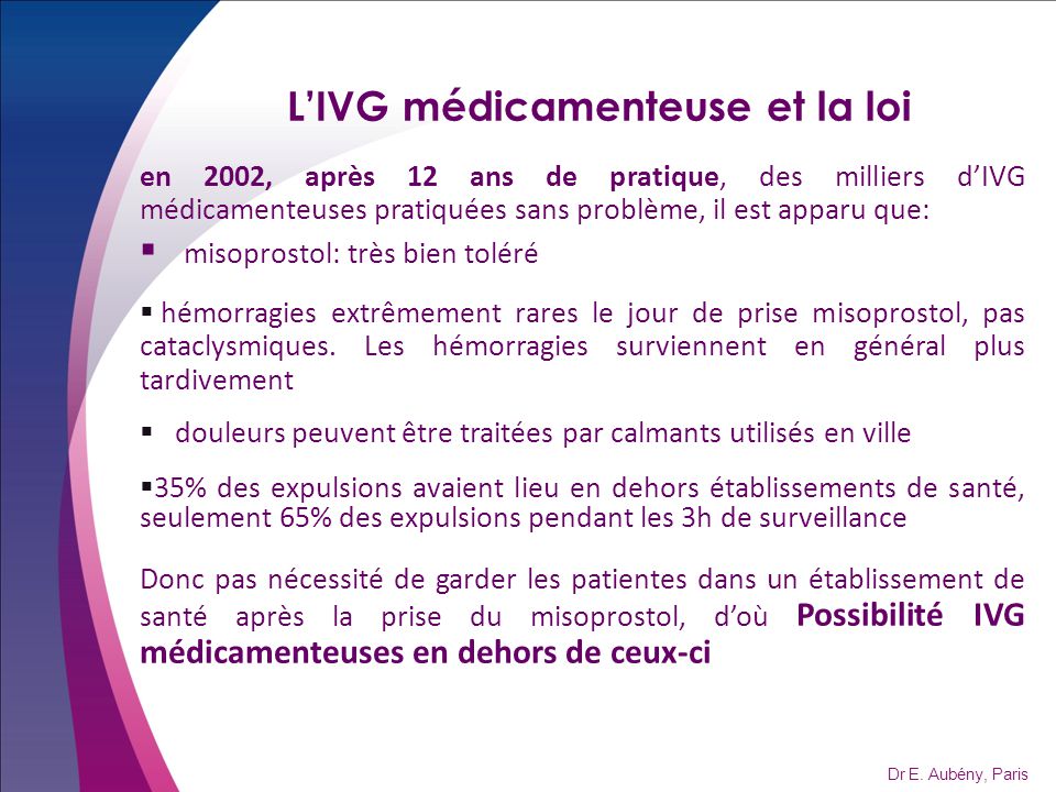 Ivg medicamenteuse expulsion incomplète