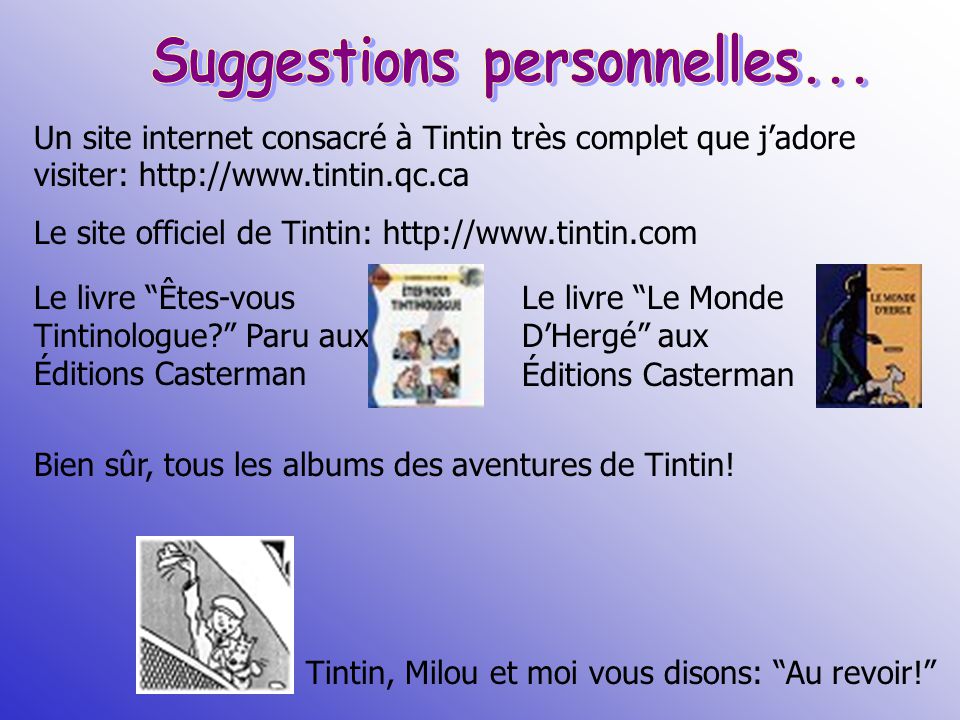 comment tintin rencontre milou