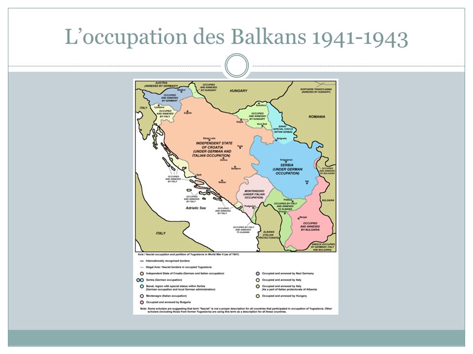 L’occupation des Balkans