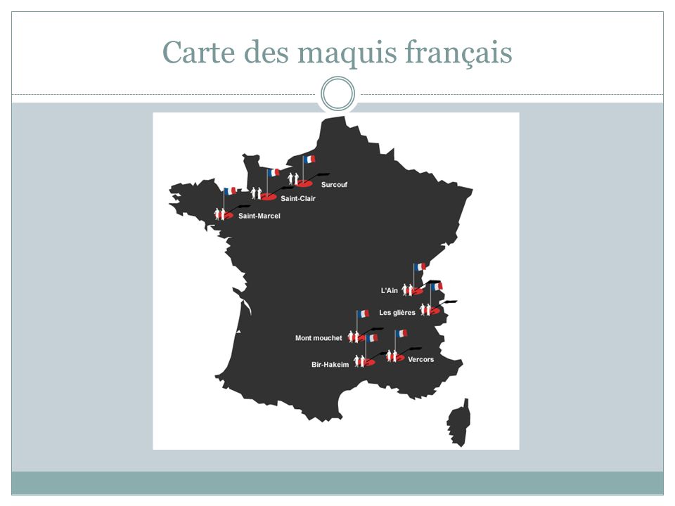 Carte des maquis français