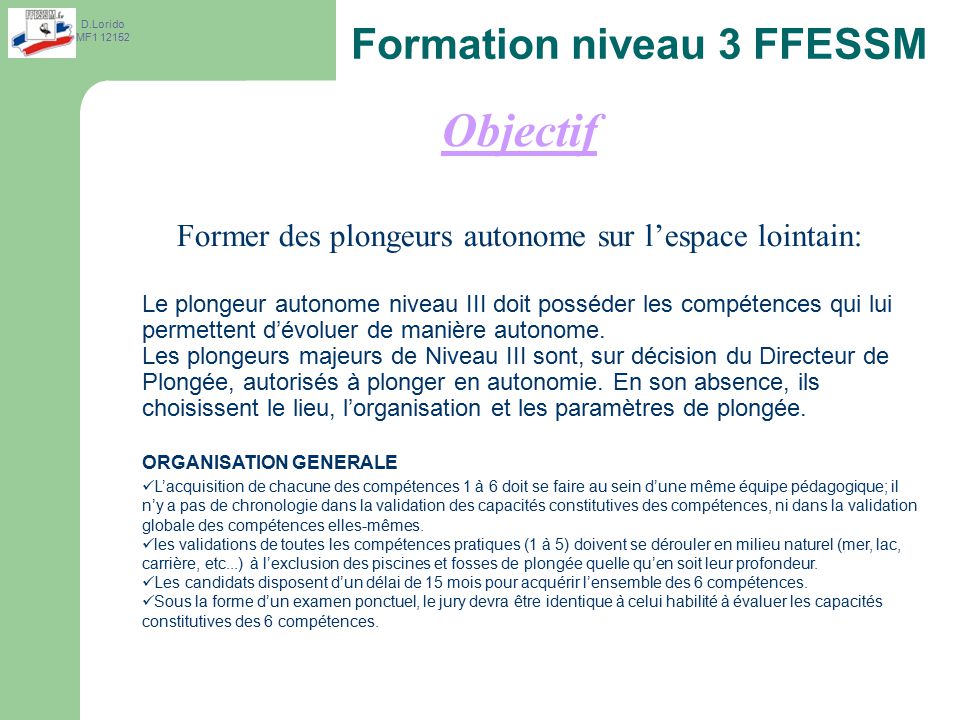 Plongeur Niveau 1