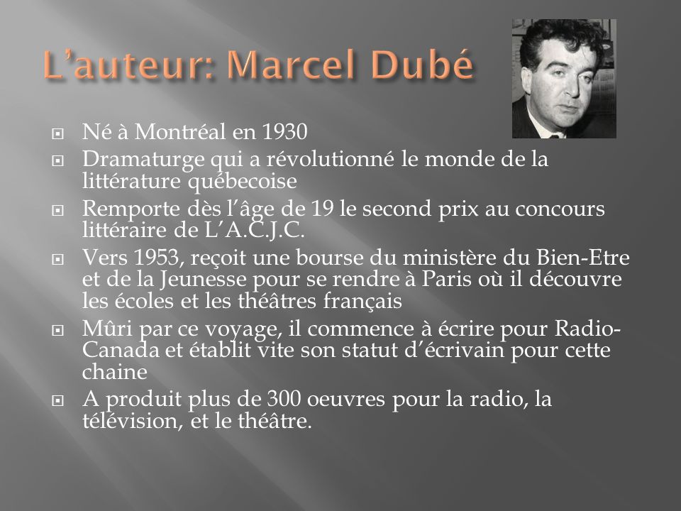 Le Monde De Marcel Dube [1969– ]