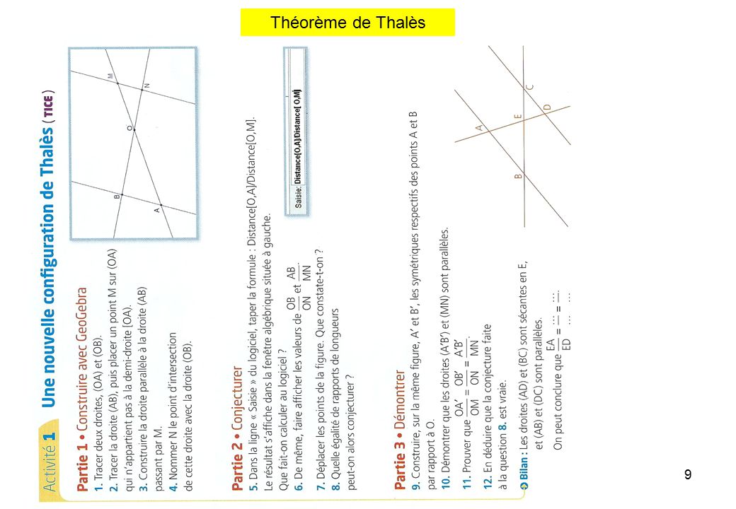 9 Théorème de Thalès