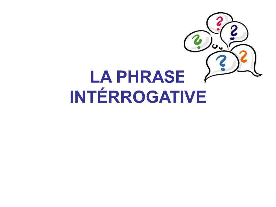 La Phrase Int Rrogative La Forme Interrogative Totale La Forme