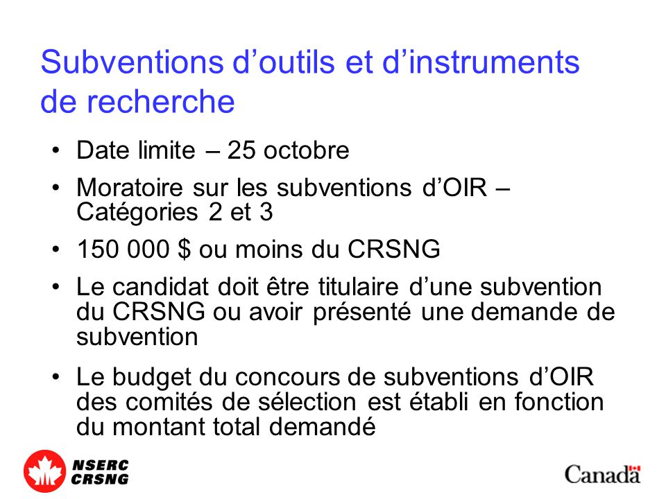 S Ance Dinformation Sur Les Subventions La D Couverte Du Crsng