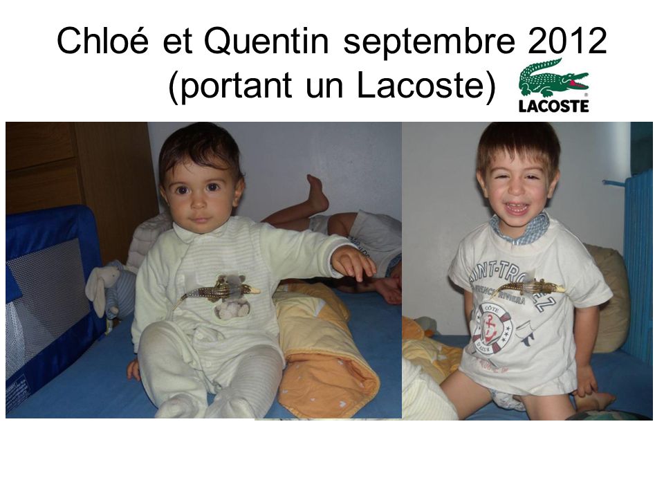 Chloé et Quentin septembre 2012 (portant un Lacoste)