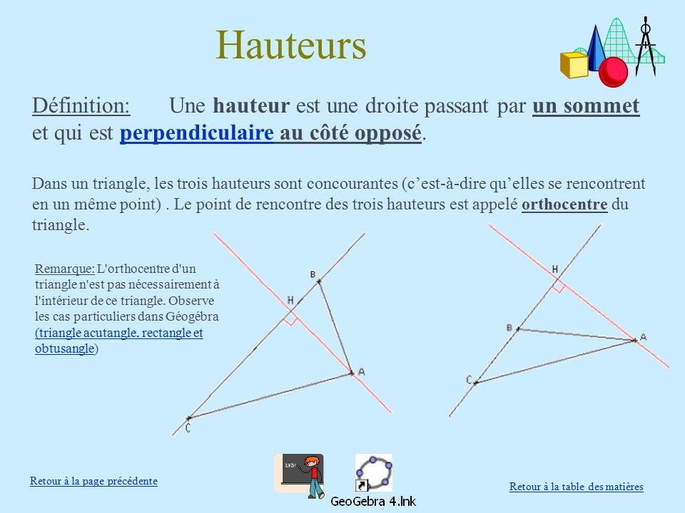 point de rencontre des bissectrices