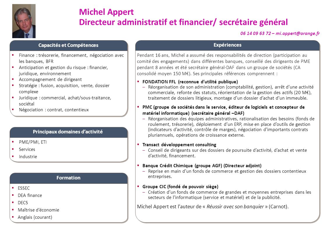 Modele Fiche De Poste Responsable Administratif Et Financier Document