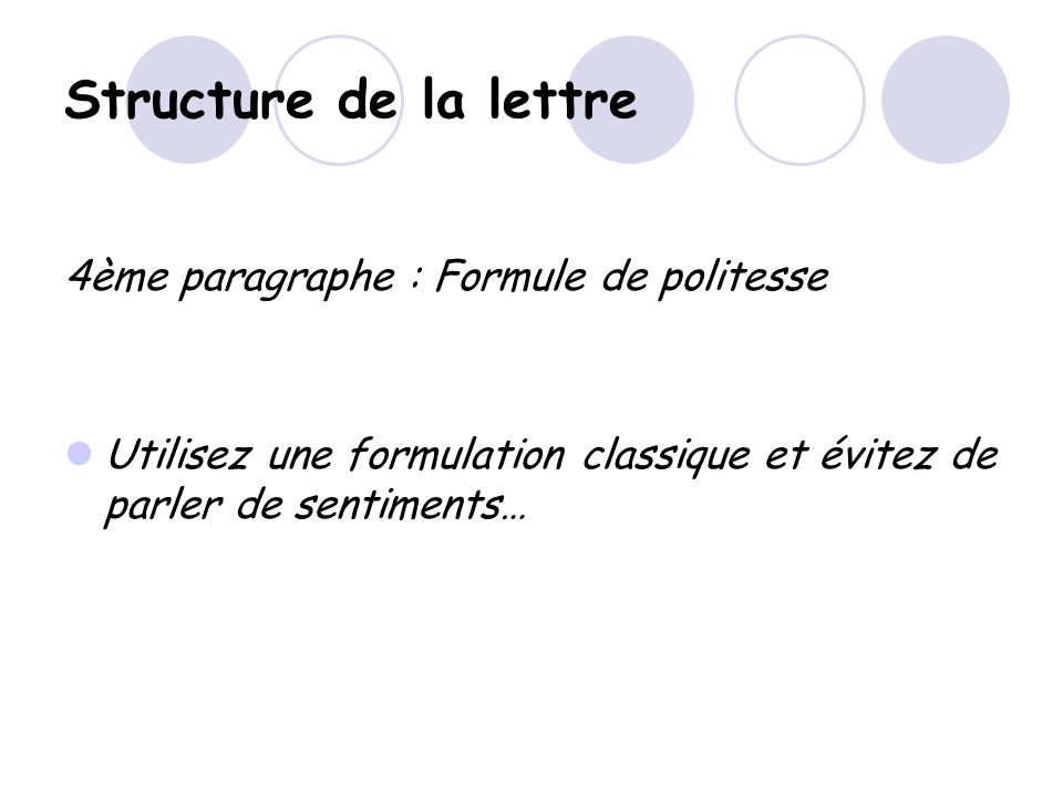 formule politesse lettre rencontre