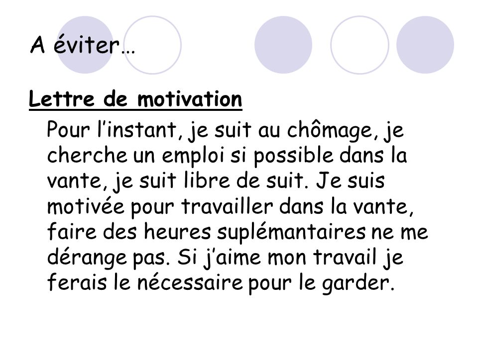 proposition de rencontre lettre de motivation