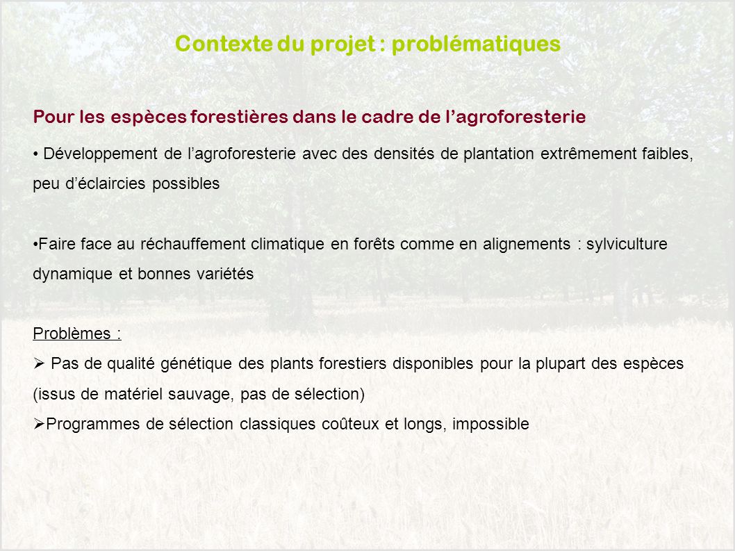 rencontre agroforesterie