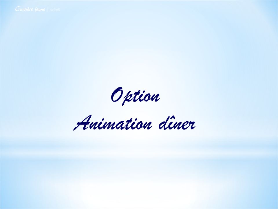 Option Animation dîner