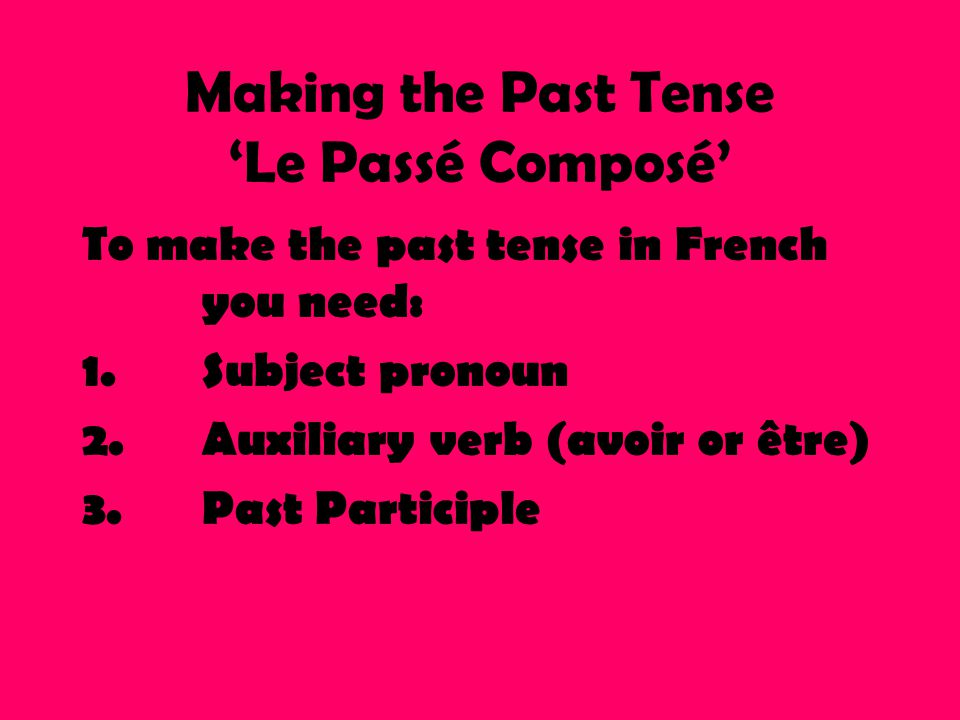 rencontre past tense french