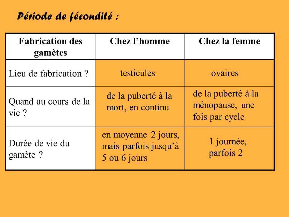 lieu de rencontre des cellules reproductrices