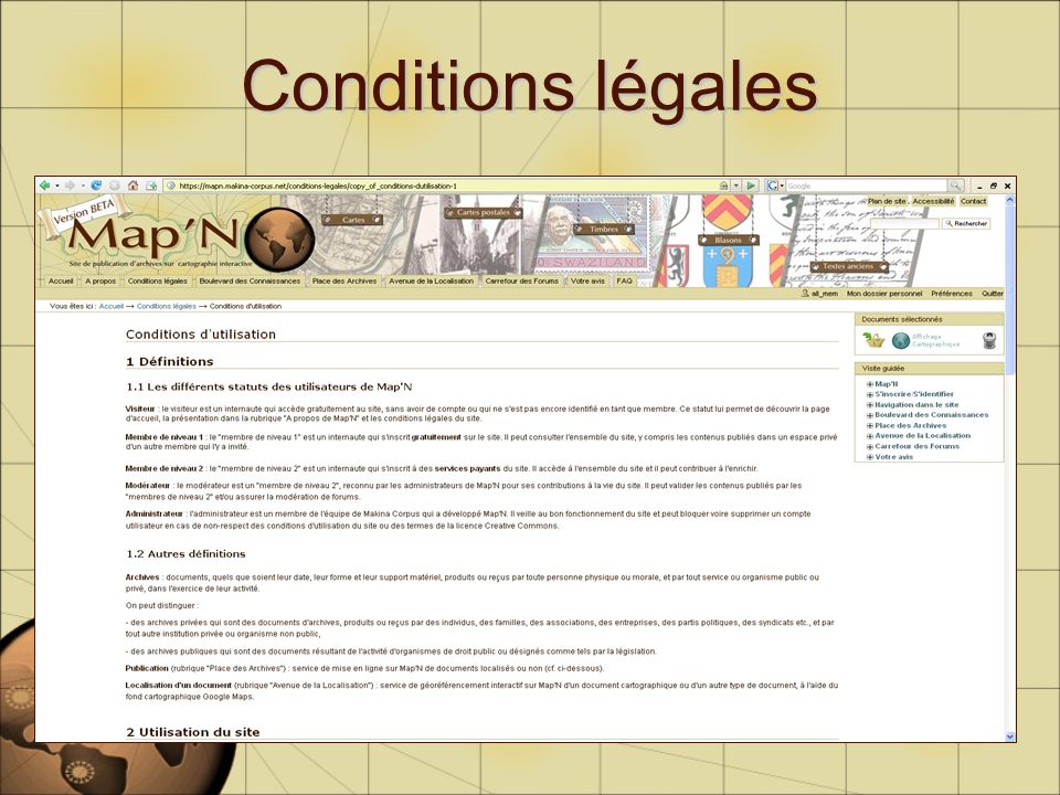 Conditions légales