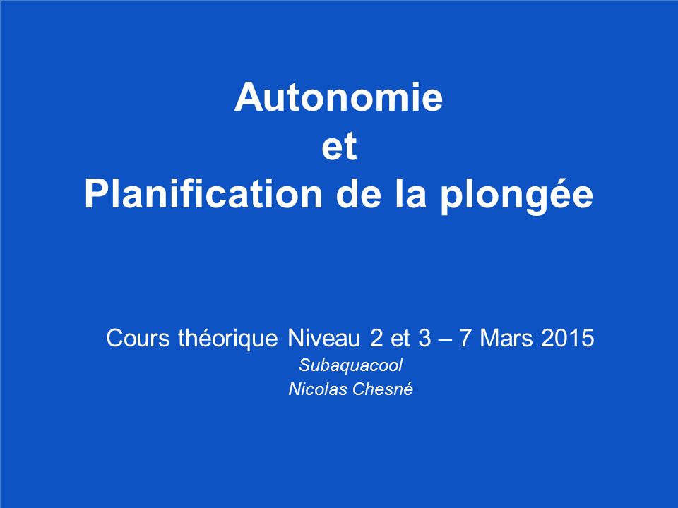 annales niveau 2 plongee