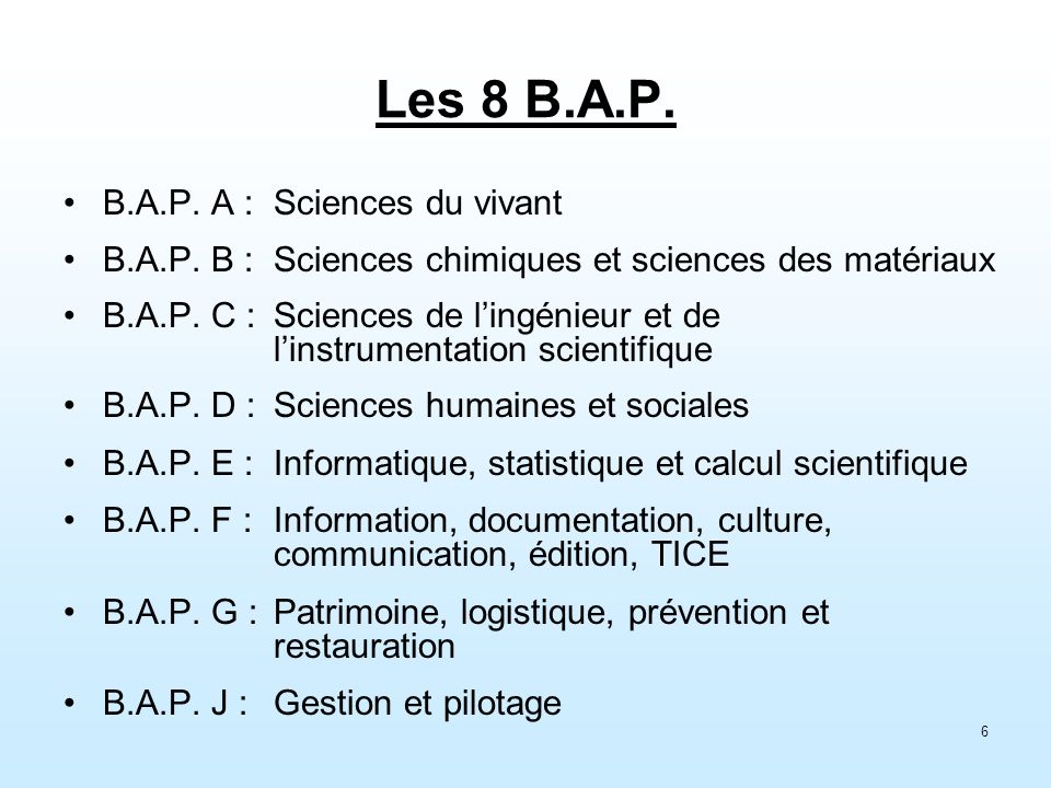 itrf bap e technicien