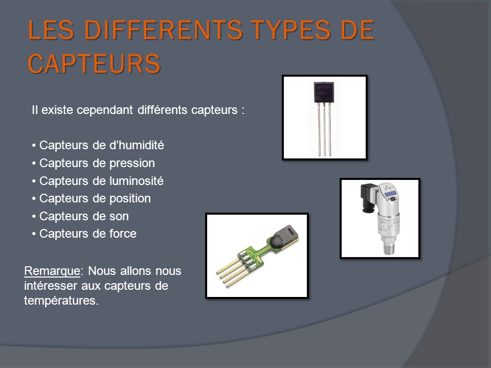 Les differents types de capteur de pression