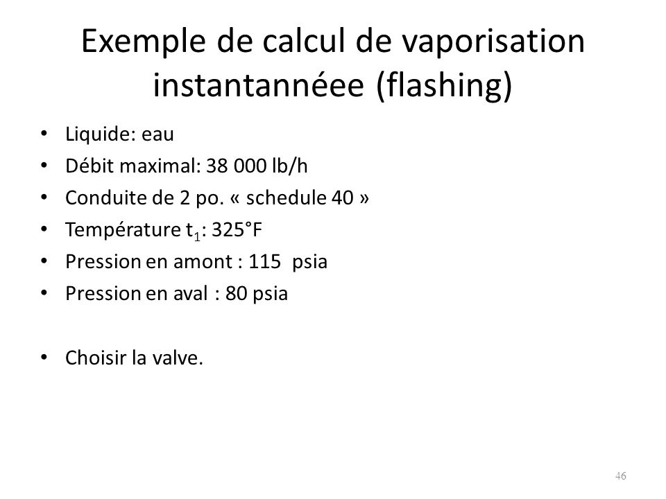 exemple de vaporisation