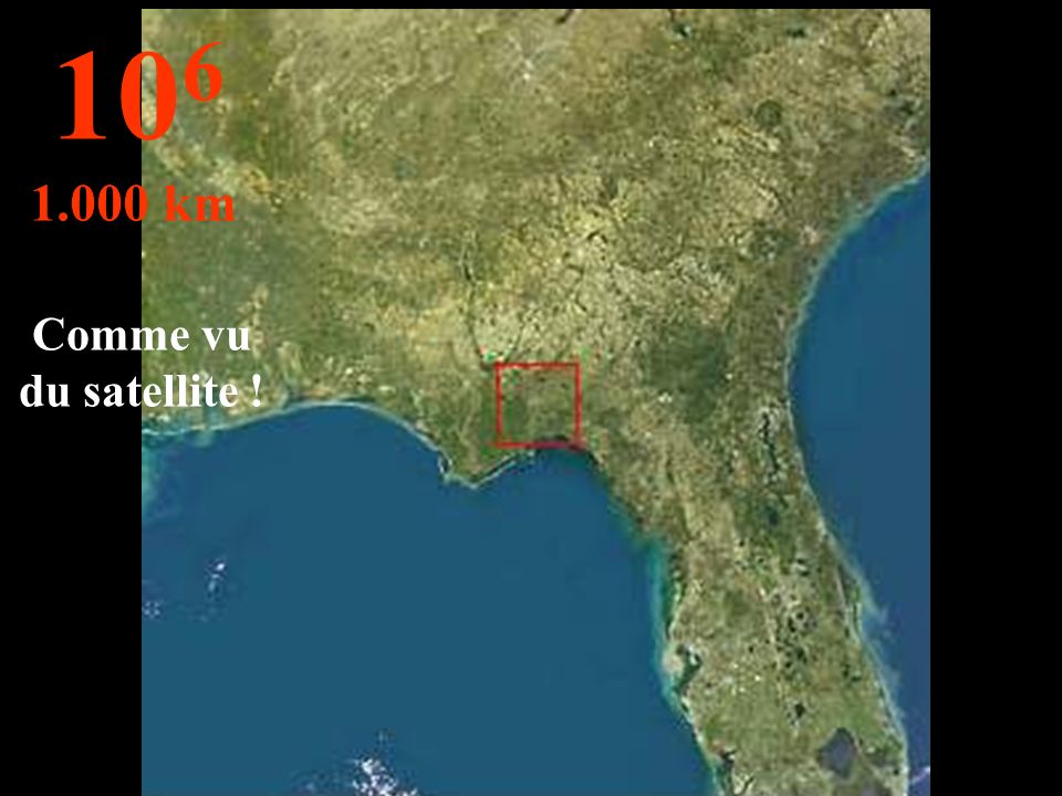 Cette distance permet denglober tout létat de la Floride ! km