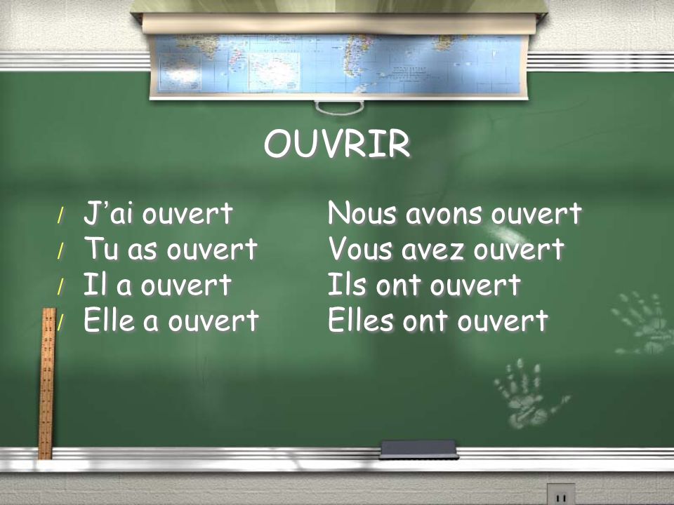 verbe rencontrer au passé composé