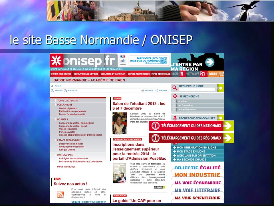 le site Basse Normandie / ONISEP