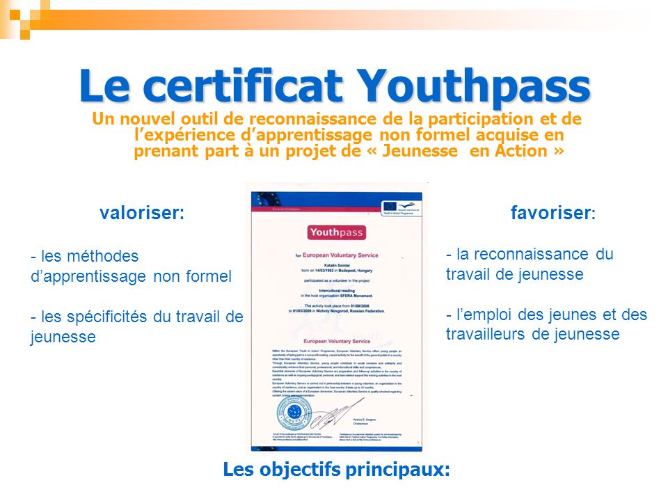 exemple de youthpass