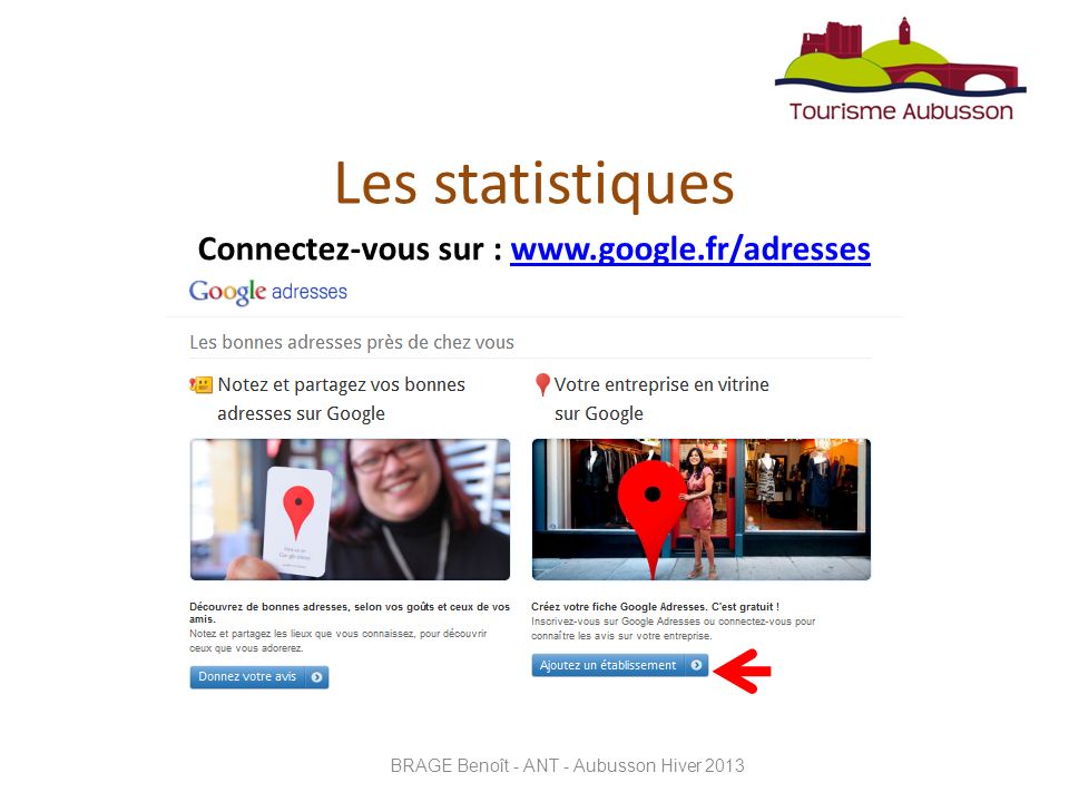 Les statistiques Connectez-vous sur :   BRAGE Benoît - ANT - Aubusson Hiver 2013