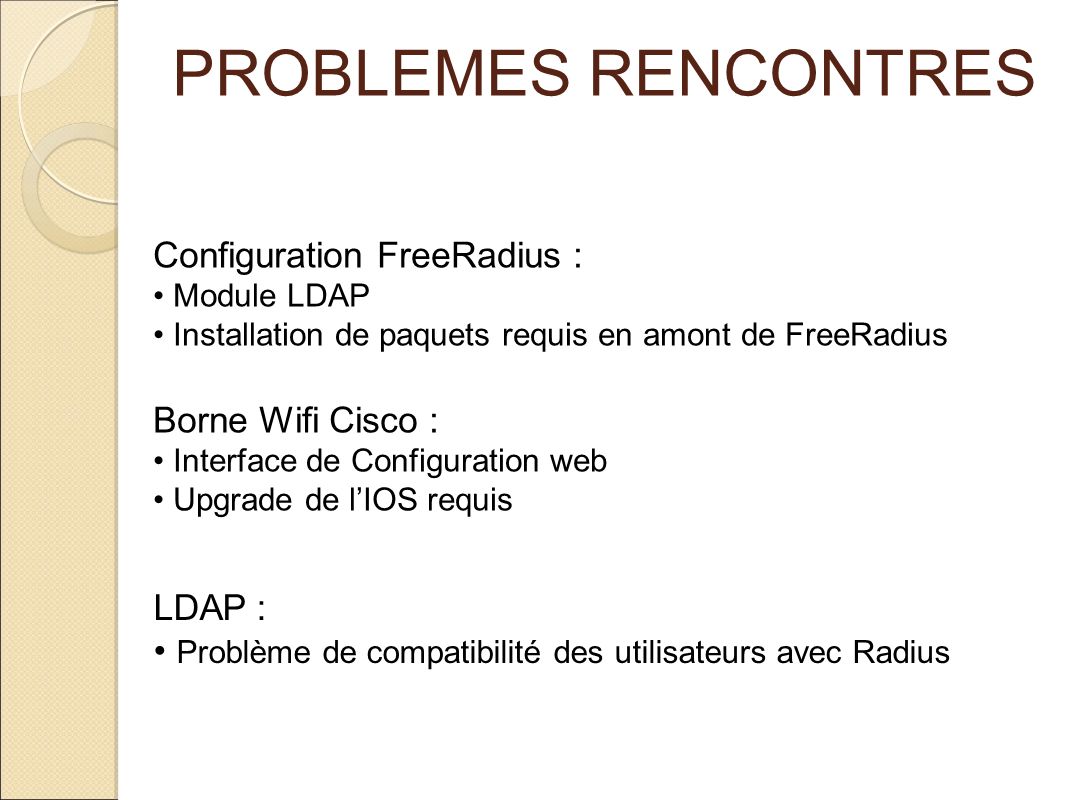 wifi service a rencontre un probleme