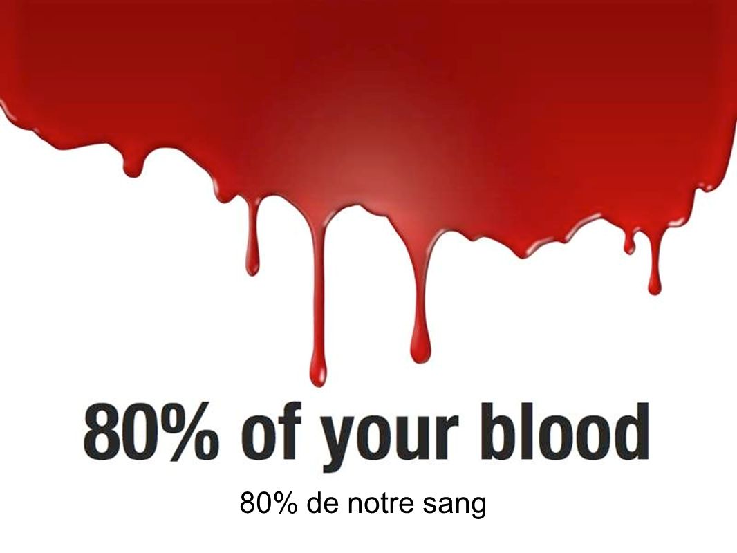 80% de notre sang