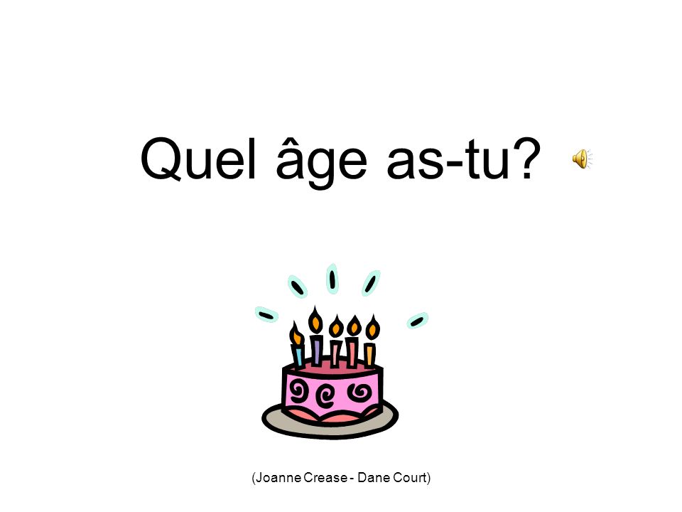 (Joanne Crease - Dane Court) Learning intention: to ask and say how old you are.