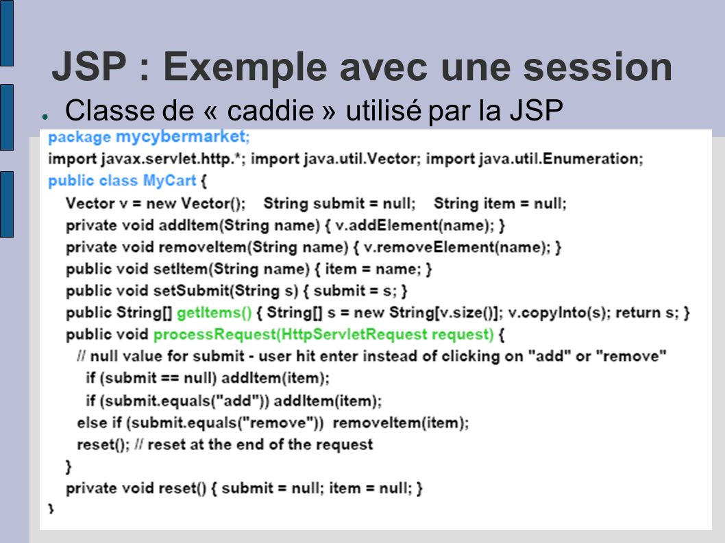 exemple de session jsp
