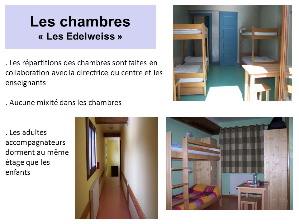 Les chambres « Les Edelweiss ».