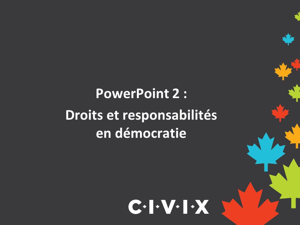 PowerPoint 2 : Droits et responsabilités en démocratie